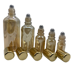 Luxury Golden Glass Roll On Bottles 30ml 50ml Roller Ball Vials