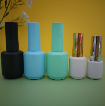 Oem 10ml 15ml Mini Cat Kuku Botol Kosmetik Kaca Uv Gel Dengan Kuas Tersedia